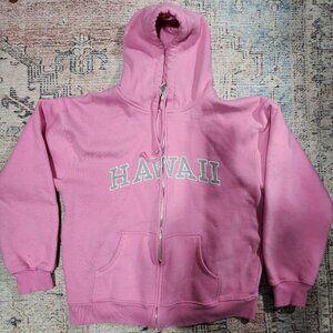 Pink "HAWAII" Zip up HOODIE-XL womens